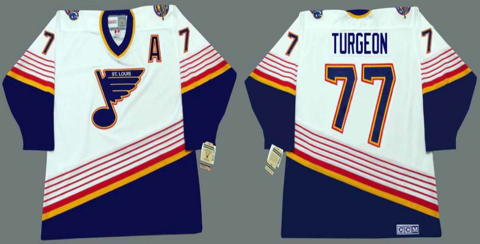 2019 Men St.Louis Blues #77 Turgeon white CCM NHL jerseys